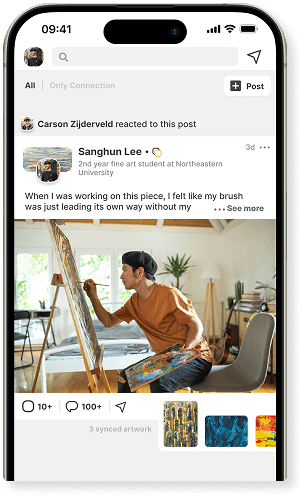 Artist painting